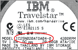 IBM Travelstar IC25N020ATDA04-0
